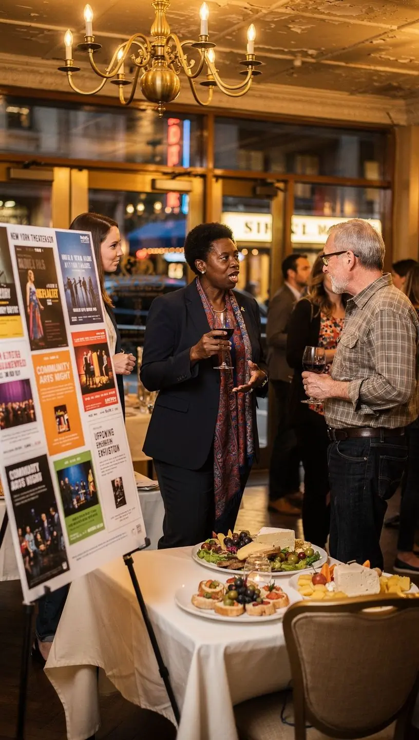 Upcoming theater talks featuring diverse topics and speakers